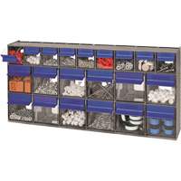 Compartiments pour bacs inclinables, 23-5/8" la x 3-5/8" p x 11-1/6" h, 21 tiroirs R.M.G. Prévention