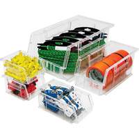 Bacs tr&egrave;s transparents Ultra, 8-1/4" la, 7" h x 14-3/4" p, Transparent R.M.G. Prévention