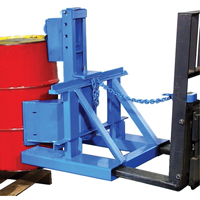 Manipulateur de barils MORSPEED 1500 pour chariot &eacute;l&eacute;vateur, Pour 55 gal. US (45 gal. imp.) R.M.G. Prévention