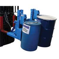 Manipulateur de barils MORSPEED 1500 pour chariot &eacute;l&eacute;vateur, Pour 55 gal. US (45 gal. imp.) R.M.G. Prévention