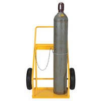 Chariot pour bouteille de gaz, Roues Caoutchouc, Base de 22" la x 14-1/8" lo, 250 lb R.M.G. Prévention