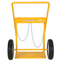 Chariot pour bouteille de gaz, Roues Caoutchouc, Base de 22" la x 14-1/8" lo, 250 lb R.M.G. Prévention