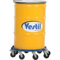 Octagon Drum Dolly, Steel, 2000 lbs. Capacity, 27-1/16" Diameter, Cast Iron Casters R.M.G. Prévention