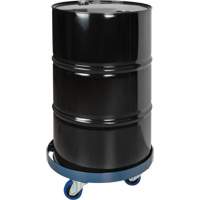 Drum Dolly, Steel, 1400 lbs. Capacity, 24" Diameter, Blue Elastic Casters R.M.G. Prévention
