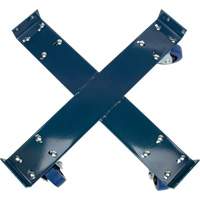 Drum Dolly, Steel, 1400 lbs. Capacity, 24" Diameter, Blue Elastic Casters R.M.G. Prévention