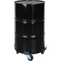 Drum Dolly, Steel, 1400 lbs. Capacity, 24" Diameter, Blue Elastic Casters R.M.G. Prévention