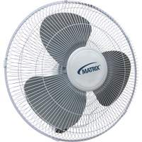Wall Mount Oscillating Fan, Commercial, 16" Dia., 3 Speeds R.M.G. Prévention