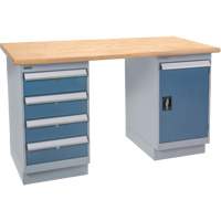 Pre-Designed Workbench, Door & Drawers, 2500 lbs. Cap., 72" W x 36" D, 34" H R.M.G. Prévention