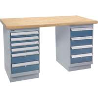 Pre-Designed Workbench, Dual Drawers, 2500 lbs. Cap., 72" W x 36" D, 34" H R.M.G. Prévention