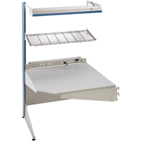 Postes de travail modulaires ergonomiques - Exemples de configurations - A-SC Ajouts de coin &agrave; un c&ocirc;t&eacute;, 36" la x 28" p x 84" h, Ajout de coin &agrave; un c&ocirc;t&eacute; R.M.G. Prévention