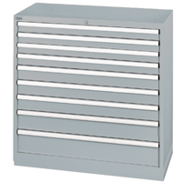 Drawer Cabinets, 9 Drawers, 40-1/4" W x 22-1/2" D x 41-3/4" H, Grey R.M.G. Prévention