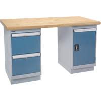 Heavy-Duty Workbench, Door & Drawers, 1500 lbs. Cap., 72" W x 36" D, 34" H R.M.G. Prévention