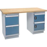 Heavy-Duty Workbench, Door & Drawers, 1500 lbs. Cap., 72" W x 36" D, 34" H R.M.G. Prévention