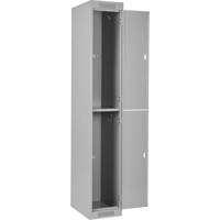 Clean Line Lockers, 2 -tier, Bank of 4, 48" x 18" x 72", Steel, Grey, Rivet (Assembled) R.M.G. Prévention