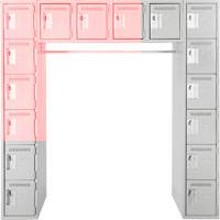 Arche de casiers &eacute;conomiques assembl&eacute;s Clean Line, 16 niveaux, Bloc de 3, 18" x 72" x 12", Acier R.M.G. Prévention