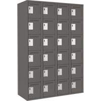 Petits casiers Clean Line, 6 niveaux, Bloc de 4, 48" x 18" x 72", Acier, Charbon, Rivet (assembl&eacute;) R.M.G. Prévention