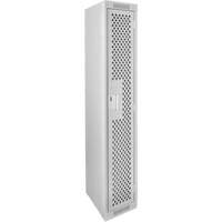 Clean Line Lockers, 12" x 12" x 72", Steel, Grey, Rivet (Assembled), Perforated R.M.G. Prévention