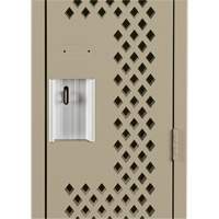 Clean Line Lockers, 12" x 15" x 72", Steel, Beige, Rivet (Assembled), Perforated R.M.G. Prévention