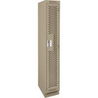 Casiers Clean Line, 12" x 18" x 76", Acier, Beige, Rivet (assembl&eacute;), Perfor&eacute; R.M.G. Prévention