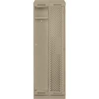 Clean Line Lockers, Bank of 2, 24" x 18" x 82", Steel, Beige, Rivet (Assembled), Perforated R.M.G. Prévention