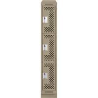 Casiers Clean Line, 3 niveaux, 12" x 18" x 82", Acier, Beige, Rivet (assembl&eacute;), Perfor&eacute; R.M.G. Prévention