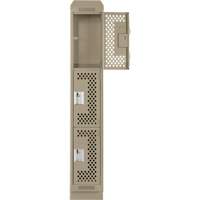 Casiers Clean Line, 3 niveaux, 12" x 18" x 82", Acier, Beige, Rivet (assembl&eacute;), Perfor&eacute; R.M.G. Prévention