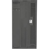 Casiers Clean Line, Bloc de 3, 36" x 18" x 76", Acier, Charbon, Rivet (assembl&eacute;), Perfor&eacute; R.M.G. Prévention