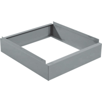 Clean Line Economy Lockers Recessed Base, 3 Banks, 4" H x 36" W x 18" D, Grey, Steel R.M.G. Prévention