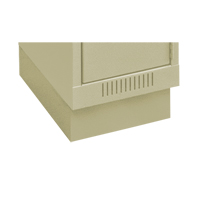 Clean Line Economy Lockers Recessed Base, 1 Banks, 4" H x 12" W x 18" D, Beige, Steel R.M.G. Prévention