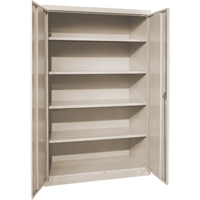 Deep Hi-Boy Storage Cabinet, Steel, 4 Shelves, 72" H x 36" W x 24" D, Beige R.M.G. Prévention