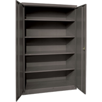 Deep Hi-Boy Storage Cabinet, Steel, 4 Shelves, 72" H x 36" W x 24" D, Charcoal R.M.G. Prévention
