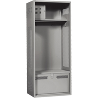Gear Locker, Steel, 24" W x 24" D x 72" H, Grey R.M.G. Prévention