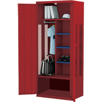 Deluxe Gear Locker, Steel, 36" W x 24" D x 72" H, Red R.M.G. Prévention