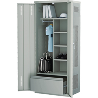 Deluxe Gear Locker, Steel, 36" W x 24" D x 72" H, Grey R.M.G. Prévention