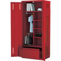 Deluxe Gear Locker, Steel, 36" W x 24" D x 72" H, Red R.M.G. Prévention