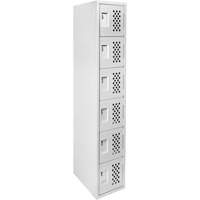 Petits casiers Clean Line, 6 niveaux, 18" x 72" x 12", Acier R.M.G. Prévention