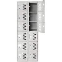Clean Line Lockerettes, 6 -tier, Bank of 2, 18" x 72" x 12", Steel R.M.G. Prévention