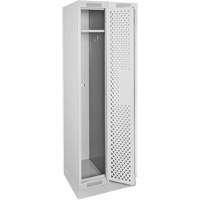 Clean Line Lockers, Bank of 2, 24" x 18" x 76", Steel, Grey, Rivet (Assembled), Perforated R.M.G. Prévention