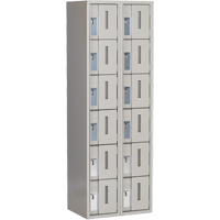 Casiers robustes Concorde, 6 niveaux, Bloc de 2, 24" x 18" x 72", Acier, Gris, Soud&eacute; (assembl&eacute;) R.M.G. Prévention