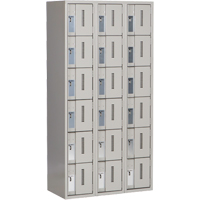 Concorde Heavy-Duty Lockers, 6 -tier, Bank of 3, 36" x 18" x 72", Steel, Grey, Welded (Assembled) R.M.G. Prévention
