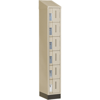 Casiers robustes Concorde, 6 niveaux, 12" x 18" x 82", Acier, Beige, Soud&eacute; (assembl&eacute;) R.M.G. Prévention