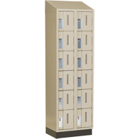 Casiers robustes Concorde, 6 niveaux, Bloc de 2, 24" x 18" x 82", Acier, Beige, Soud&eacute; (assembl&eacute;) R.M.G. Prévention
