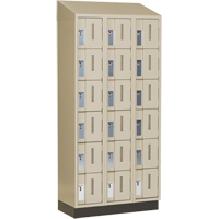 Concorde Heavy-Duty Lockers, 6 -tier, Bank of 3, 36" x 18" x 82", Steel, Beige, Welded (Assembled) R.M.G. Prévention