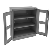 C-Thru Counter High Cabinet, Steel, 2 Shelves, 42" H x 36" W x 18" D R.M.G. Prévention