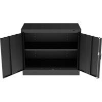 Standard Desk-High Cabinet, Steel, 30" H x 36" W x 18" D, Black R.M.G. Prévention