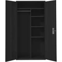 Combination Storage Cabinet, Steel, 6 Shelves, 72" H x 36" W x 18" D, Black R.M.G. Prévention