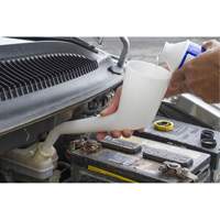 Entonnoir translucide &agrave; angle droit, Plastique R.M.G. Prévention