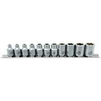 Flat-Cut E-"Star" Socket Set, 11 Pieces, 3/8" Drive Size R.M.G. Prévention