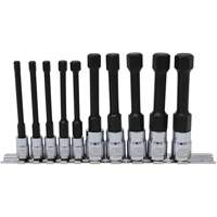 Metric Hex Socket Bit Set with Reduced Shank, 10 Pieces, 1/4"/3/8" Drive Size R.M.G. Prévention