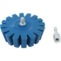 Conical Gear Eraser Wheel with Quick-Connect Arbor Adapter R.M.G. Prévention